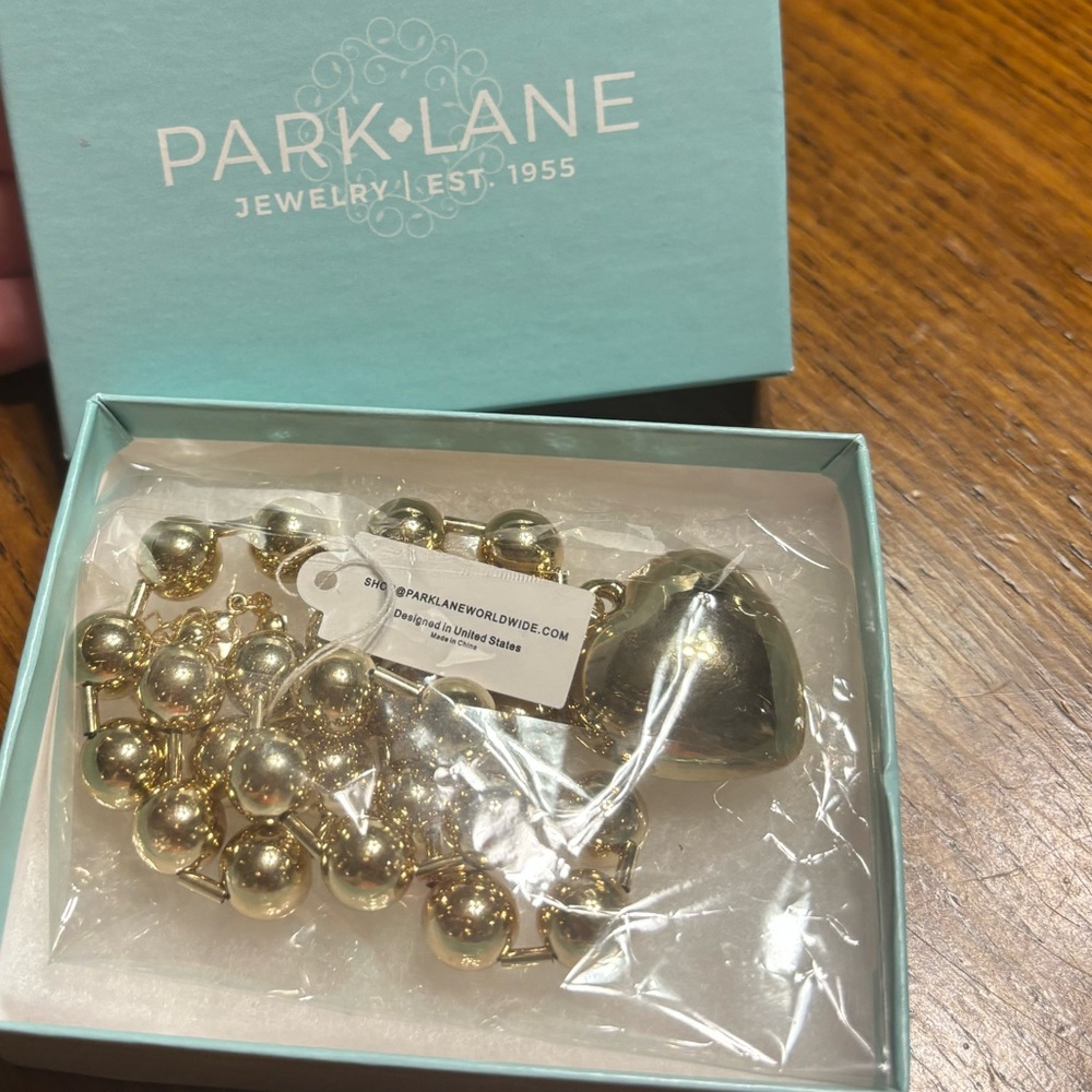 Park Lane Gold Beaded Heart Dolly Necklace - Picture 4 of 4